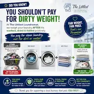 Did You Know? You shouldn't pay for dirty laundry weight — Littlest Laundromat weighs AFTER washing